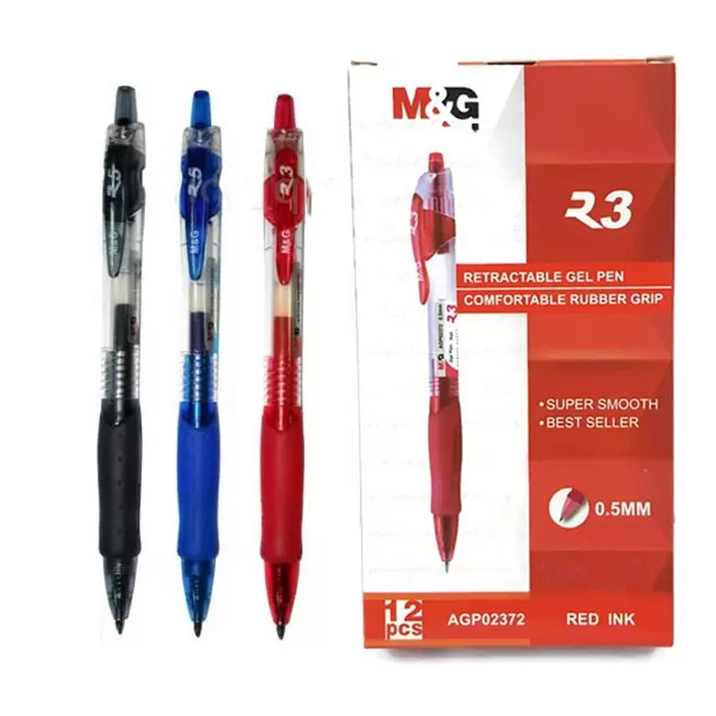 M&G R3 0.5mm Retractable Gel Pen - Blue