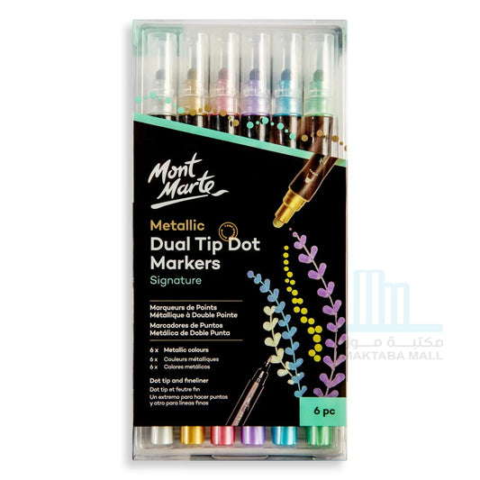 Mont Marte Metallic Dual Tip Dot Markers Signature 6pc