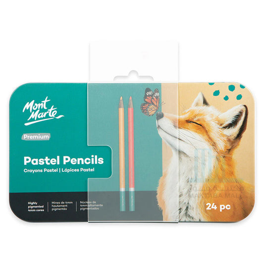 Mont Marte Pastel Pencils 24pc in Tin Box