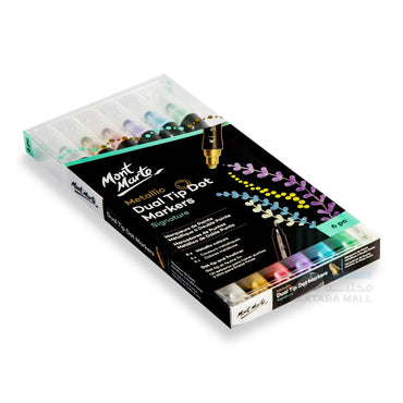 Mont Marte Metallic Dual Tip Dot Markers Signature 6pc