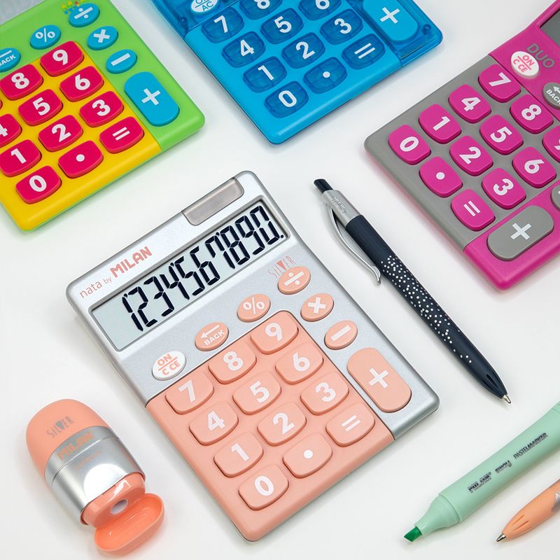 Calculator 10 digits Silver Milan