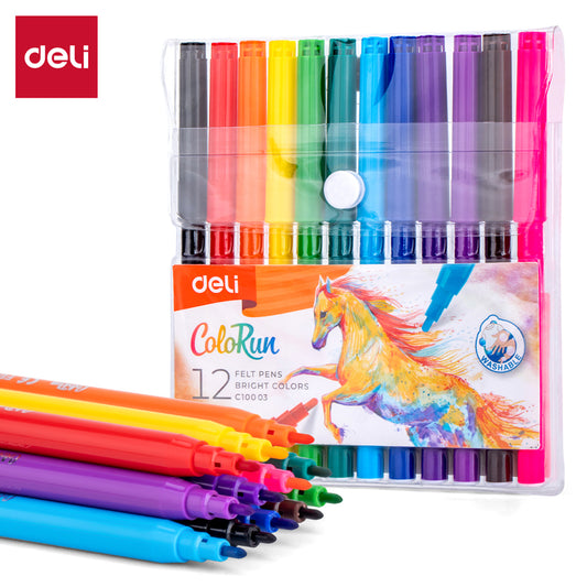 Felt Pen 12 Colors - Deli