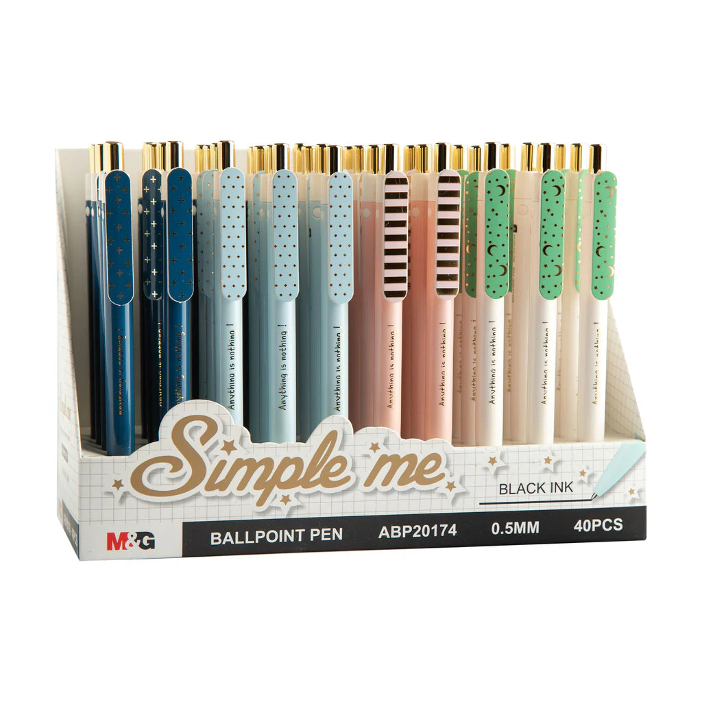 M&G Retractable Ball Pen Blue 0.5mm