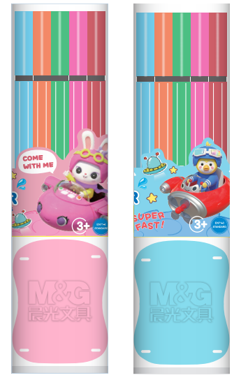 قلم ألوان مائية سداسي الشكل من إم آند جي - 12 لونًا