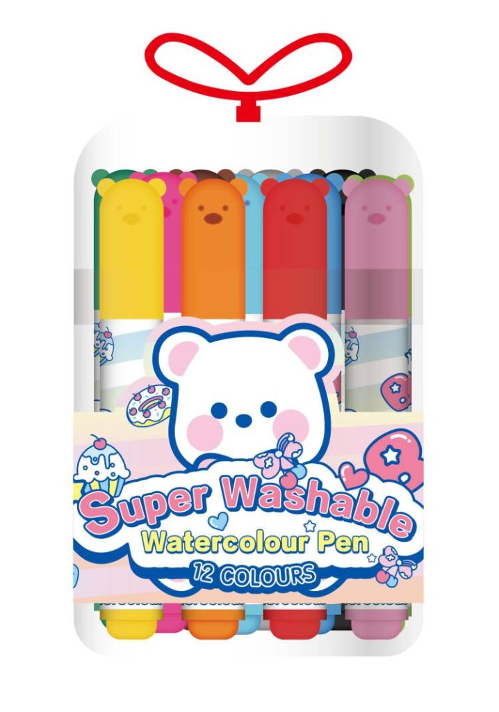 قلم ألوان مائية قابل للغسل بدرجة فائقة من M&G، مناسب للأغذية