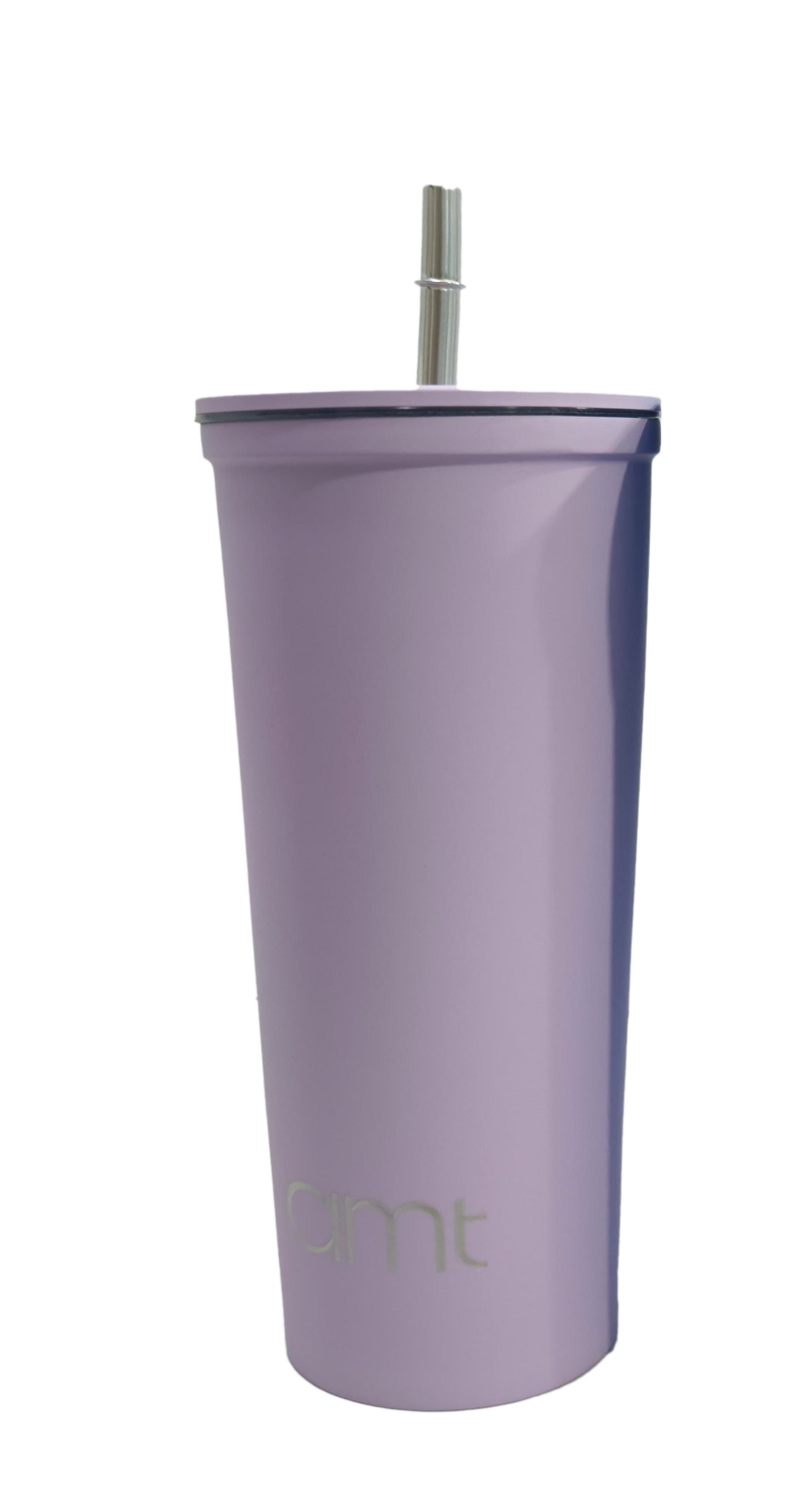 AMT Insulated Flat Glass Water Bottle Purple UN-M05630A (630ml)