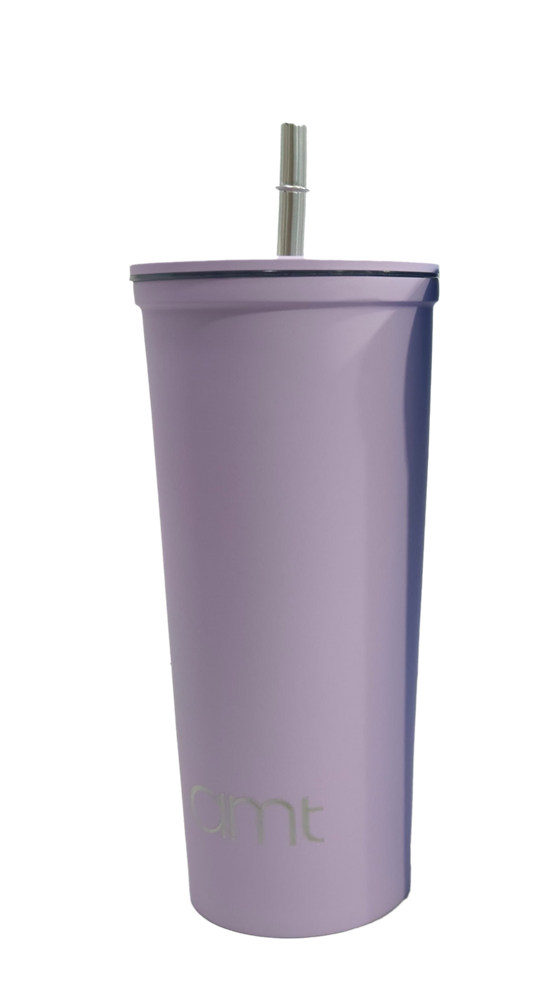 AMT Insulated Flat Glass Water Bottle Purple UN-M05630A (630ml)