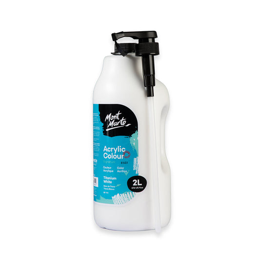 MM Acrylic Colour 2L Pump - Titanium White