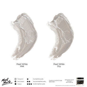 أبعاد أكريليك بريميوم 250 مل (8.5 أونصة سائلة أمريكية) - أبيض لؤلؤي