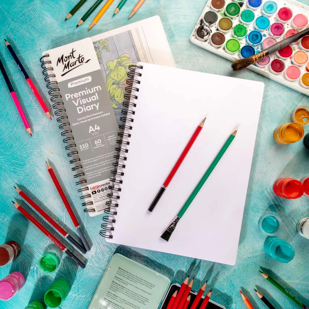مذكرات Mont Marte Premium Visual Diary 110gsm A4 60 ورقة