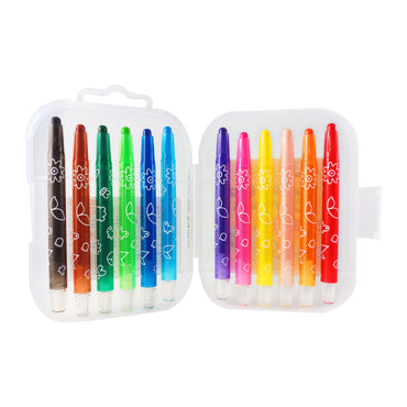 M&G Twistable Crayon with PP Box Package 12 Colors