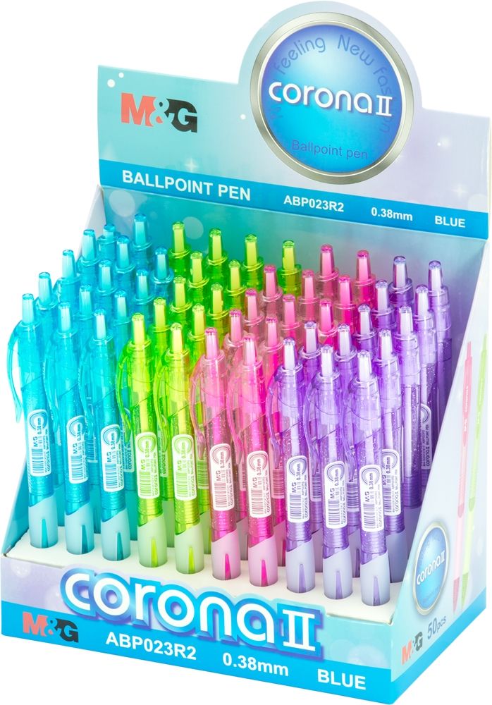 M&G Retractable Ball Pen Blue 0.38Mm