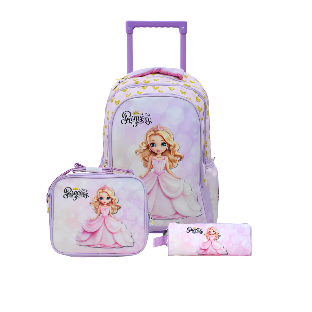 PRINCESS 16" Trolley bag with Lunch Bag and Pencil Case - NMPNC0008