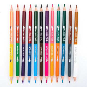 Color Pencil Dual Sided 12X2 Clr  - Deli