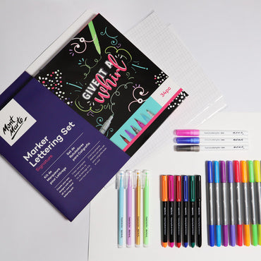 Marker Lettering Set Signature 34pc