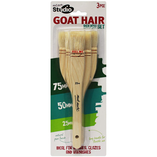 Studio Goat Hair Brush Set 3pce