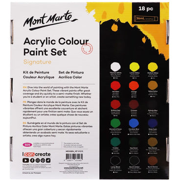 Acrylic Colour Paint Set Signature 18pc x 36ml (1.2 US fl.oz)