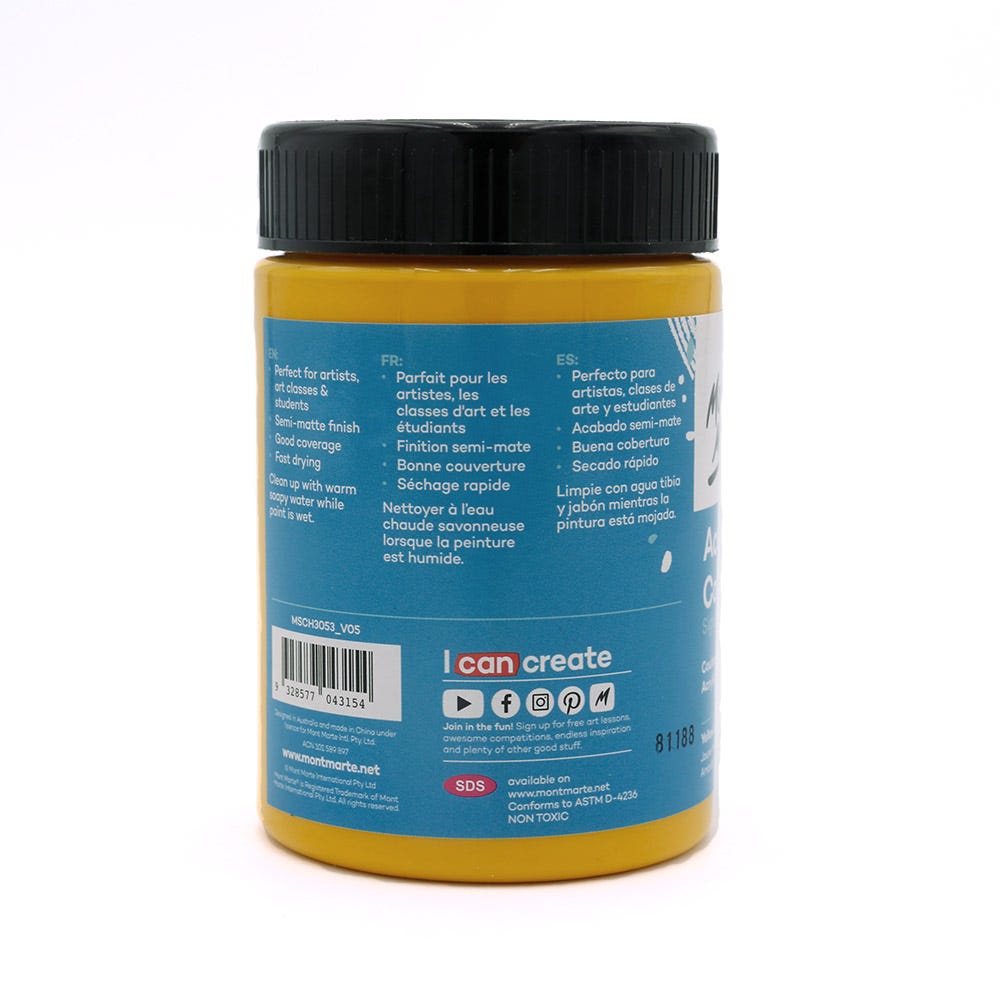 Acrylic Colour Paint Signature 300ml (10.1 US fl.oz) - Yellow Deep
