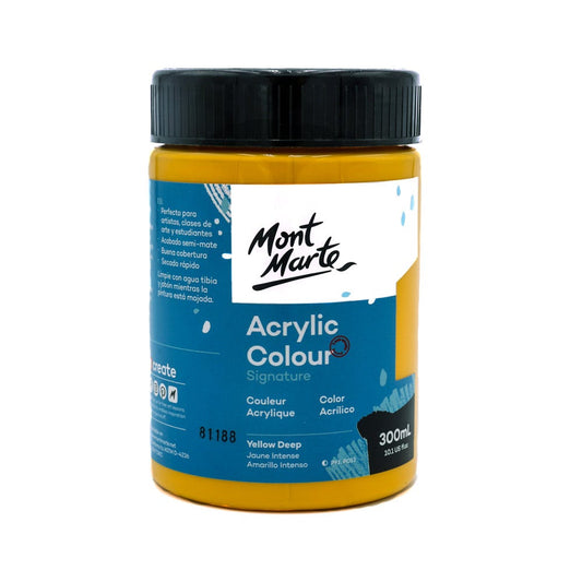 Acrylic Colour Paint Signature 300ml (10.1 US fl.oz) - Yellow Deep