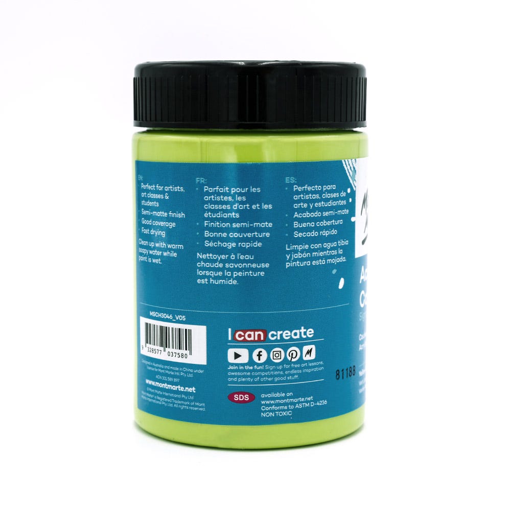 طلاء ألوان أكريليك مميز 300 مل (10.1 أونصة سائلة أمريكية) - أصفر أخضر