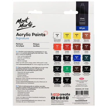Acrylic Paints Signature 18pc x 12ml (0.4 US fl.oz)