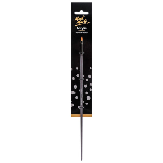 Artist Acrylic Brush Premium Taklon Flat Long 2