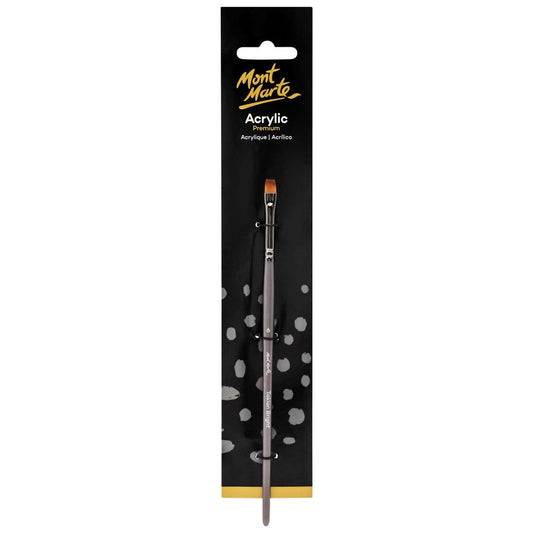 Artist Acrylic Brush Premium Taklon Short Bright 6