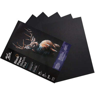 Black Paper Sketch Pad Signature 140gsm A4