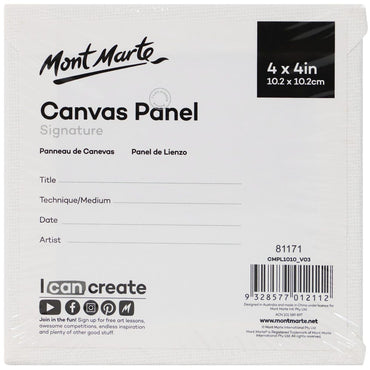 Canvas Panels Signature Pack 5 10.2 x 10.2cm (4 x 4in)