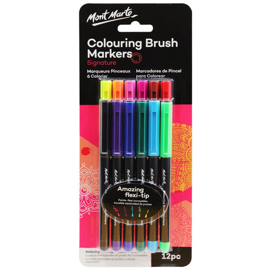 Colouring Brush Markers Signature 12pc