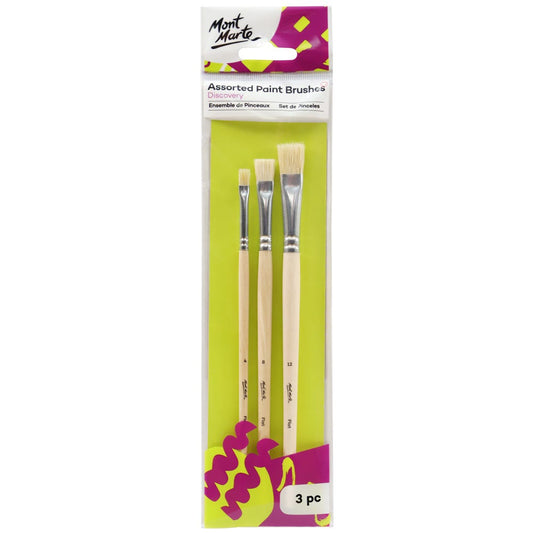 Assorted Paint Brushes Discovery 3pc