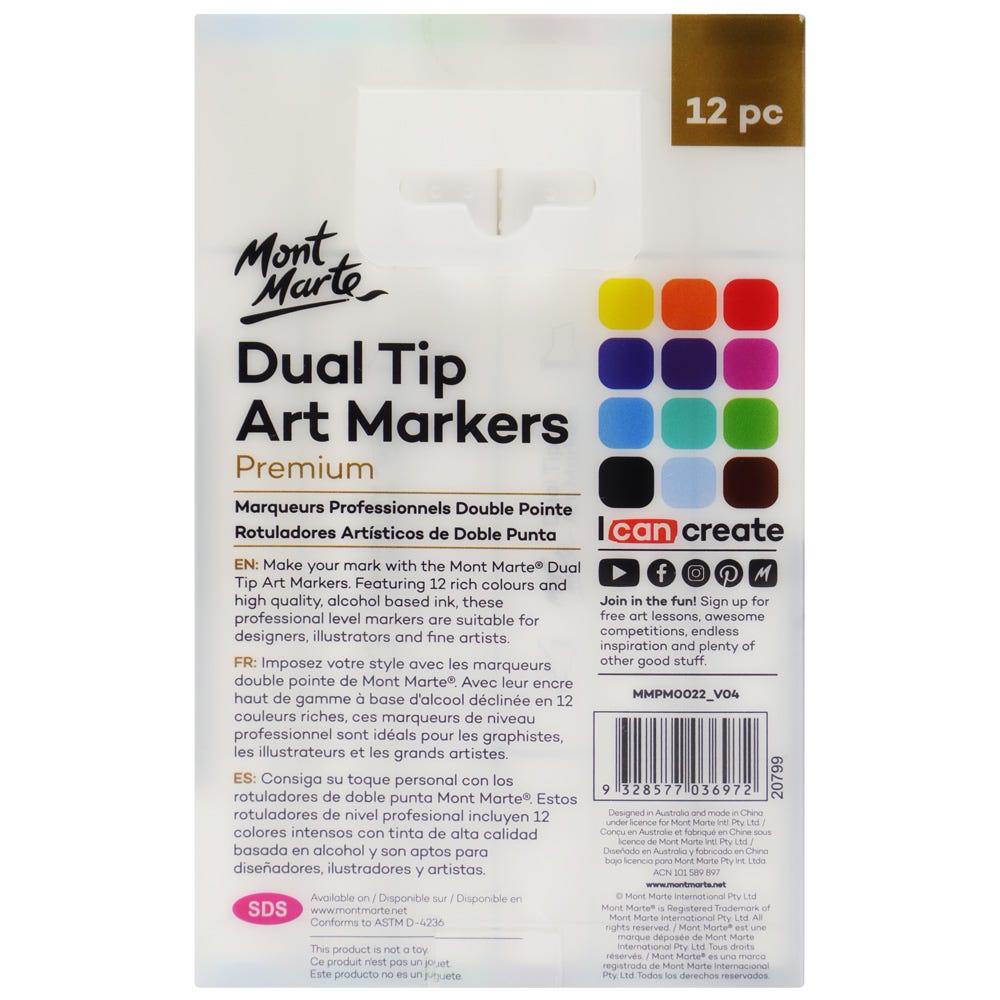 Dual Tip Art Markers Premium 12pc