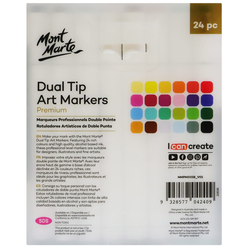 Dual Tip Art Markers Premium 24pc