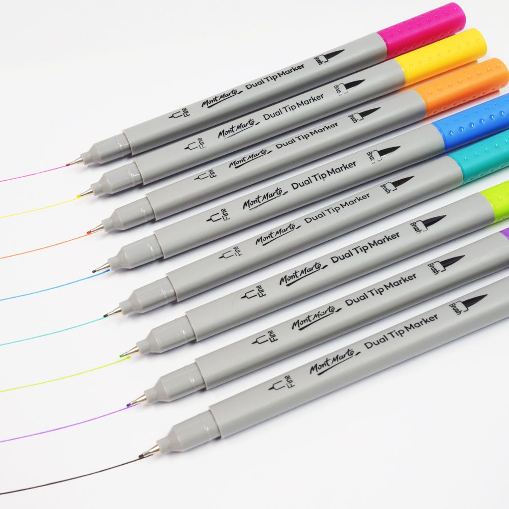 Dual Tip Brush/Fineliners Signature 48pc