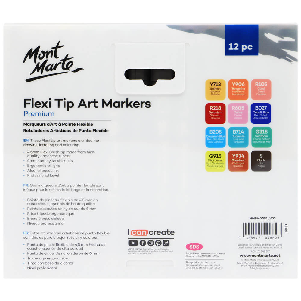 Flexi Tip Premium Art Markers 12pc