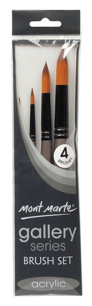 Gallery Series Brush Set Acrylic 4pc