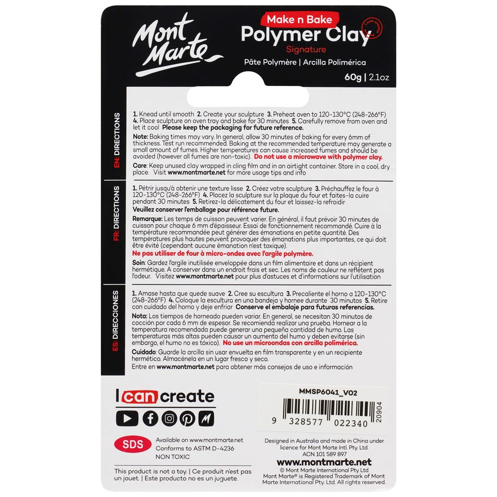 Make n Bake Polymer Clay Signature 60g (2.1oz) - Cerise