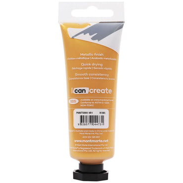 Metallic Acrylic Paint Premium 50ml (1.7 US fl.oz) Tube- Gold