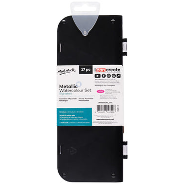 مجموعة كيك بألوان مائية معدنية مكونة من 17 قطعة