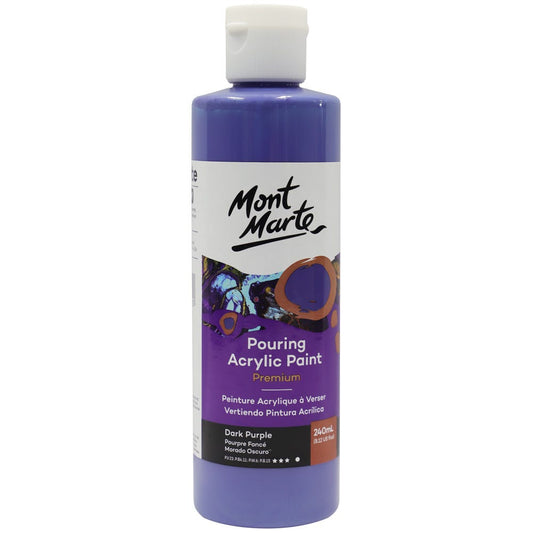Pouring Acrylic Paint Premium 240ml (8.12 US fl.oz) - Dark Purple