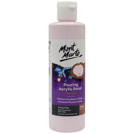 Pouring Acrylic Paint Premium 240ml (8.12 US fl.oz) - Dusty Pink