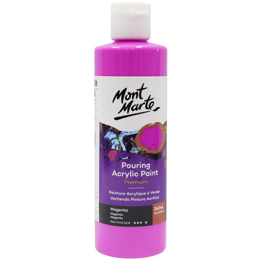 Pouring Acrylic Paint Premium 240ml (8.12 US fl.oz) - Magenta