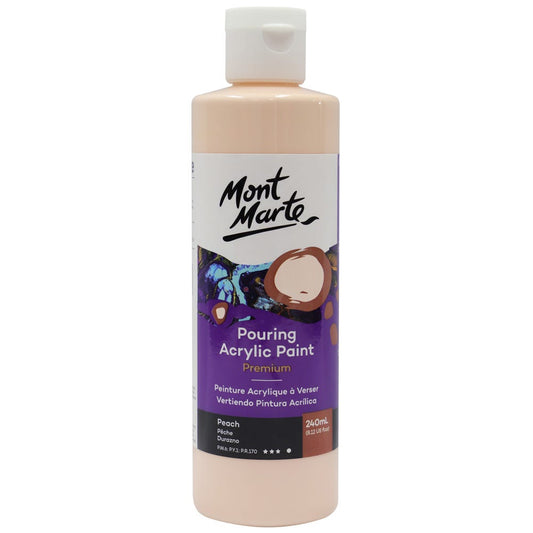 Pouring Acrylic Paint Premium 240ml (8.12 US fl.oz) - Peach