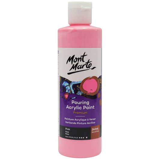 Pouring Acrylic Paint Premium 240ml (8.12 US fl.oz) - Pink