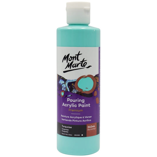 Pouring Acrylic Paint Premium 240ml (8.12 US fl.oz) - Turquoise