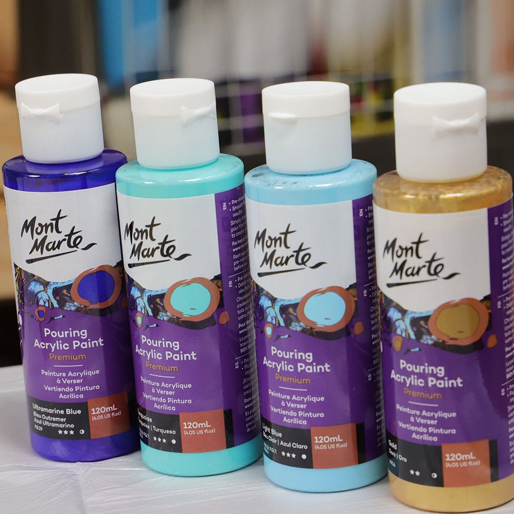 Pouring Acrylic Paint Set Premium 4pc x120ml (4.05 US fl.oz)