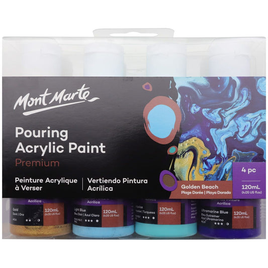 Pouring Acrylic Paint Set Premium 4pc x120ml (4.05 US fl.oz)