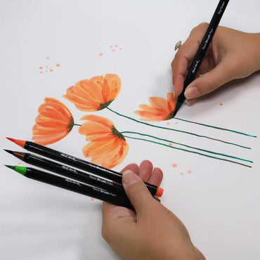 أقلام فرشاة حقيقية بريميوم 36 قطعة