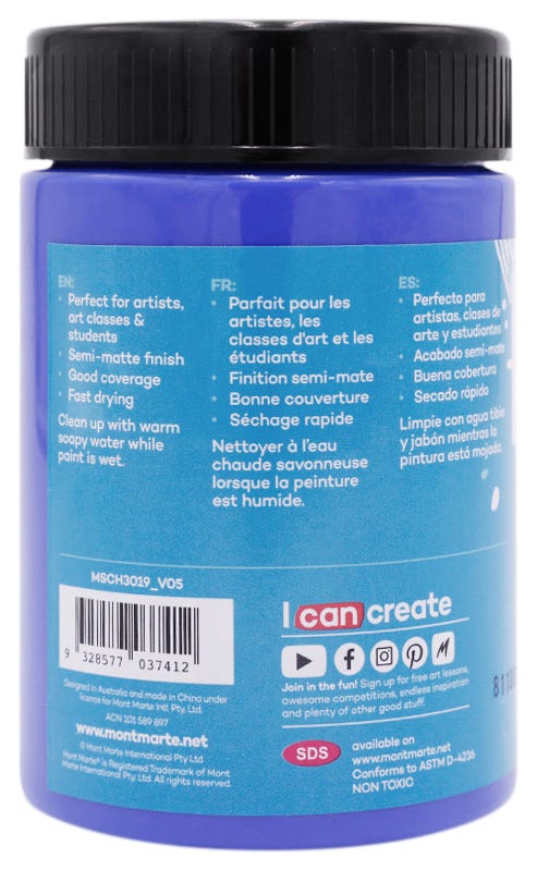 Acrylic Colour Paint Signature 300ml (10.1 US fl.oz) - Ultramarine Blue