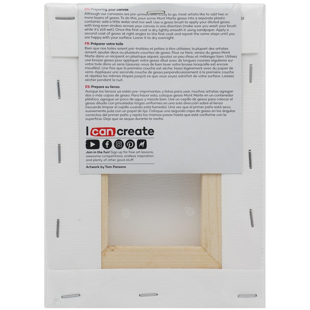 لوحة قماشية سميكة واحدة مقاس 13 × 18 سم (5.1 × 7.1 بوصة)